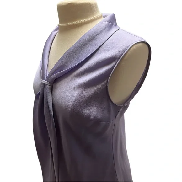 TAHARI PURPLE SLEEVELESS BLOUSE 💟 - Picture 2 of 5